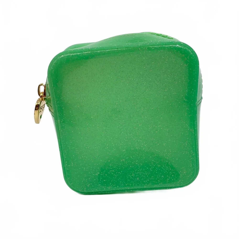Stoney Clover Lane Jelly Zip Pouch Green Rubber Clutch | OS Regular